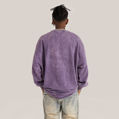 Raw Hem Faded Long Sleeve