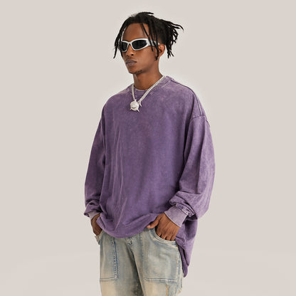 Raw Hem Faded Long Sleeve